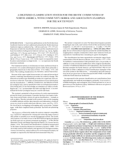 a digitized classification system for the biotic communities of north