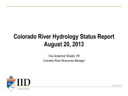 Colorado River Status Report