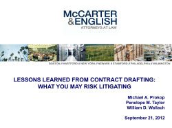 lessons learned from contract drafting: what you may risk litigating