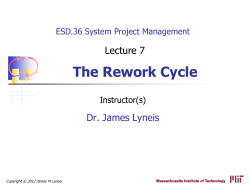 The Rework Cycle - MIT OpenCourseWare