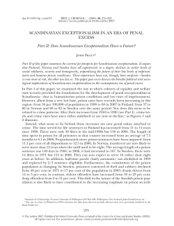 SCANDINAVIAN EXCEPTIONALISM IN AN ERA