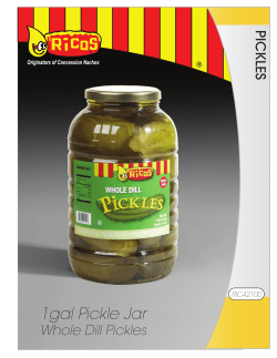 1 gallon Whole Dill Pickles