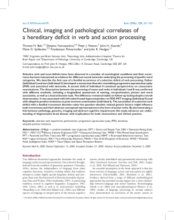 Clinical, imaging and pathological correlates