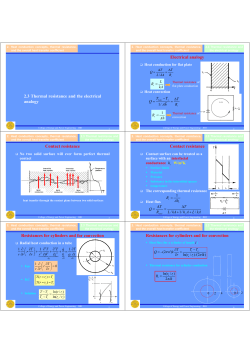 2.3 Thermal resistance and the electrical analogy Electrical analogy