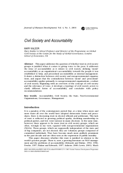 Civil Society and Accountability - United Nations Information Centres