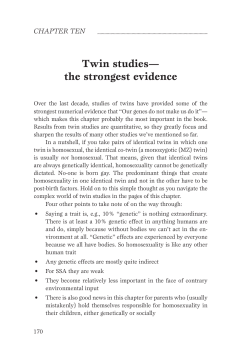Twin studies— the strongest evidence