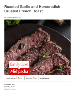 Roasted Garlic and Horseradish Crusted French Roast