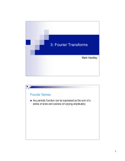 3: Fourier Transforms