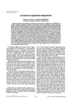 Accents in equitone sequences