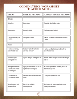Coded Lyrics Worksheet TEACHER NOTES