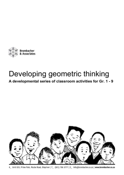 Developing geometric thinking