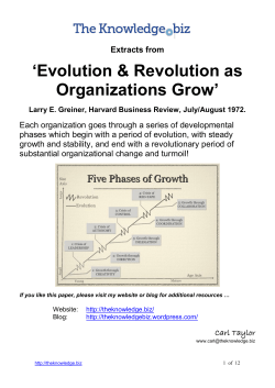 Evolution and Revolution as Organizations Grow