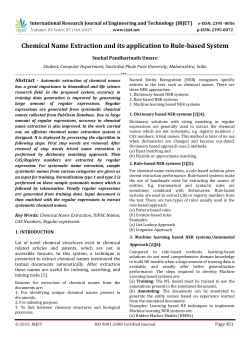 Chemical Name Extraction and its application to Rule-based