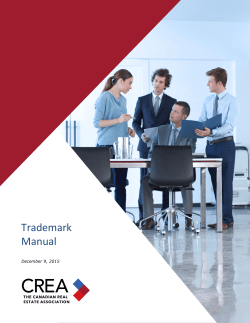 Trademark Manual - Brampton Real Estate Board