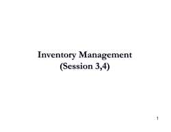 Session 3,4 (Inventory management)