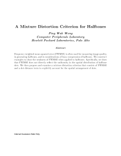 A Mixture Distortion Criterion for Halftones