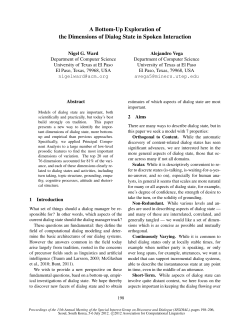 A Bottom-Up Exploration of the Dimensions of