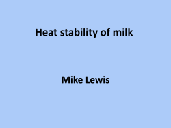 Heat stability of milk