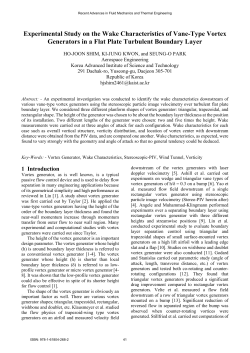 Experimental Study on the Wake Characteristics of Vane