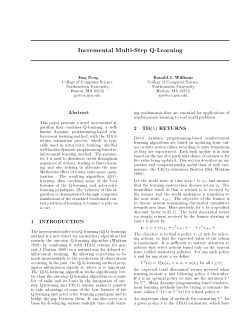 Incremental Multi-Step Q-Learning