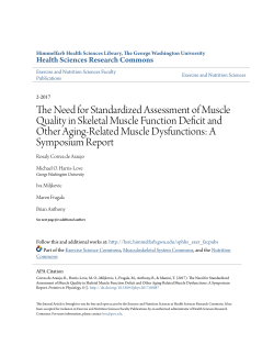 The Need for Standardized Assessment of Muscle Quality in