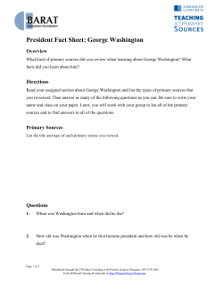George Washington Fact Sheet