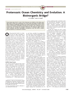 Proterozoic Ocean Chemistry and Evolution: A