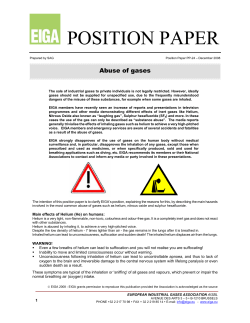 position paper - European Industrial Gases Association