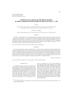 EFFECTS OF P2O5 AND TiO2 ON THE PARTIAL MELTING