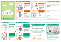 Fire Emergency contacts Earthquake