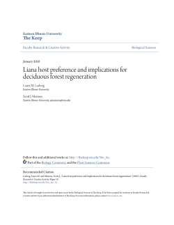 Liana host preference and implications for deciduous forest