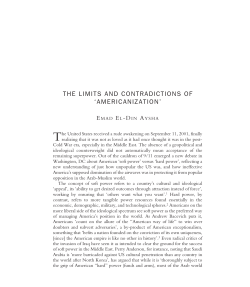 the limits and contradictions of `americanization`