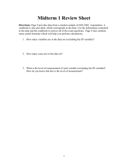 Midterm1 Review