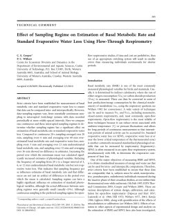 Effect of Sampling Regime on Estimation of Basal Metabolic Rate