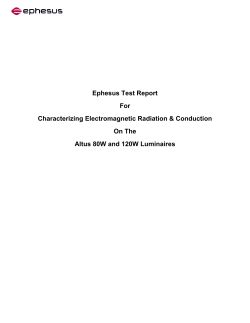 Ephesus Test Report For Characterizing Electromagnetic Radiation