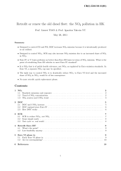 Retrofit or renew the old diesel fleet: the NO2 pollution in HK