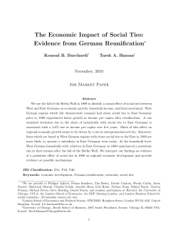 The Economic Impact of Social Ties: Evidence from German