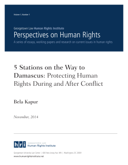 5 Stations on the Way to Damascus: Protecting Human Rights