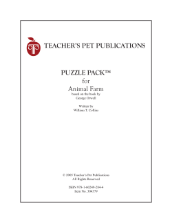 Animal Farm - Puzzle Pack - Sampler PDF