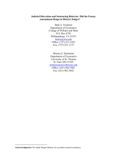 Judicial Discretion and Sentencing Behavior