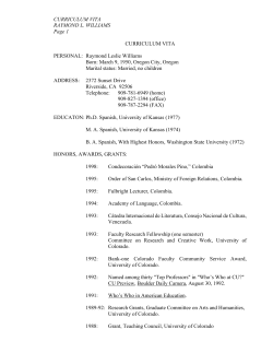 CURRICULUM VITA RAYMOND L. WILLIAMS Page 1