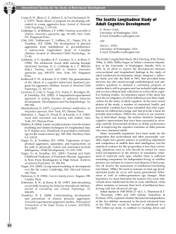 The Seattle Longitudinal Study of Adult Cognitive Development