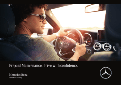 Prepaid Maintenance. Drive with confidence. - Mercedes