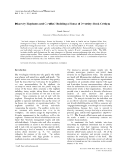 Diversity Elephants and Giraffes? Building a House of Diversity