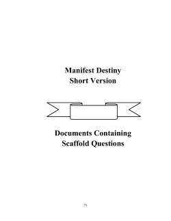 Manifest Destiny Short Version Documents