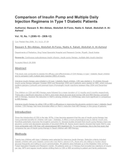 Comparison of Insulin Pump and Multiple Daily