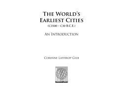 The World`s Earliest Cities