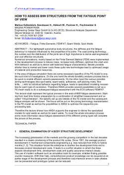 how to assess biw structures from the fatigue point of view