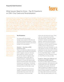 What Issuers Need to Know – Top 25 Questions on EMV