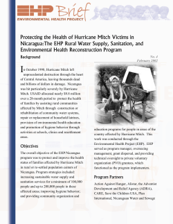 Protecting the Health of Hurricane Mitch Victims in Nicaragua:The